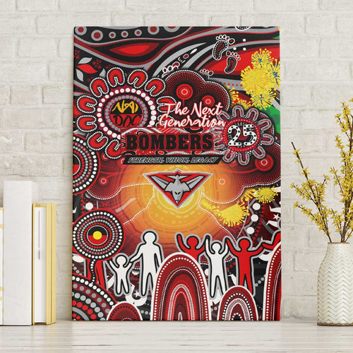NAIDOC Week 2025 Bombers Football Canvas Wall Art Aboriginal Dot Painting