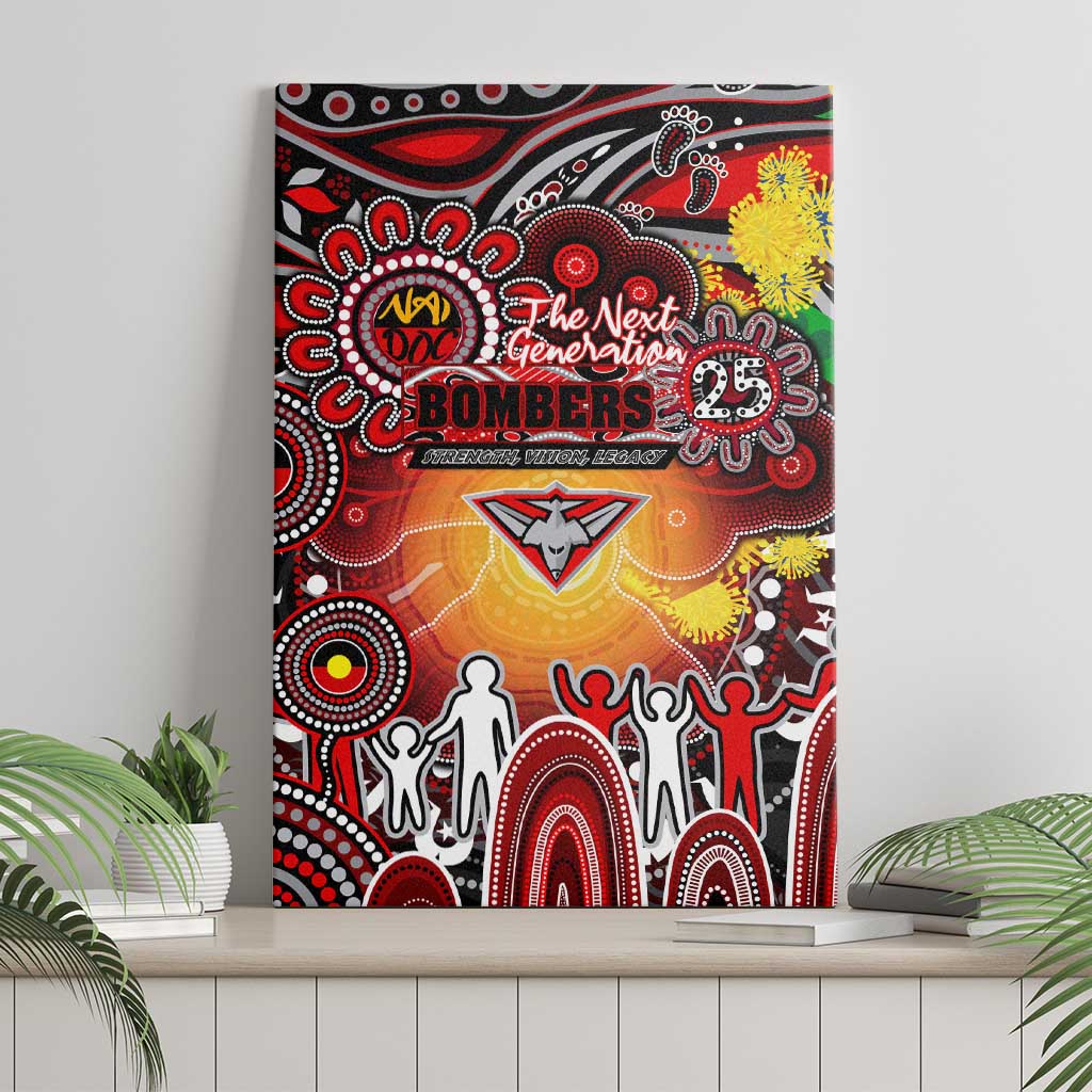 NAIDOC Week 2025 Bombers Football Canvas Wall Art Aboriginal Dot Painting