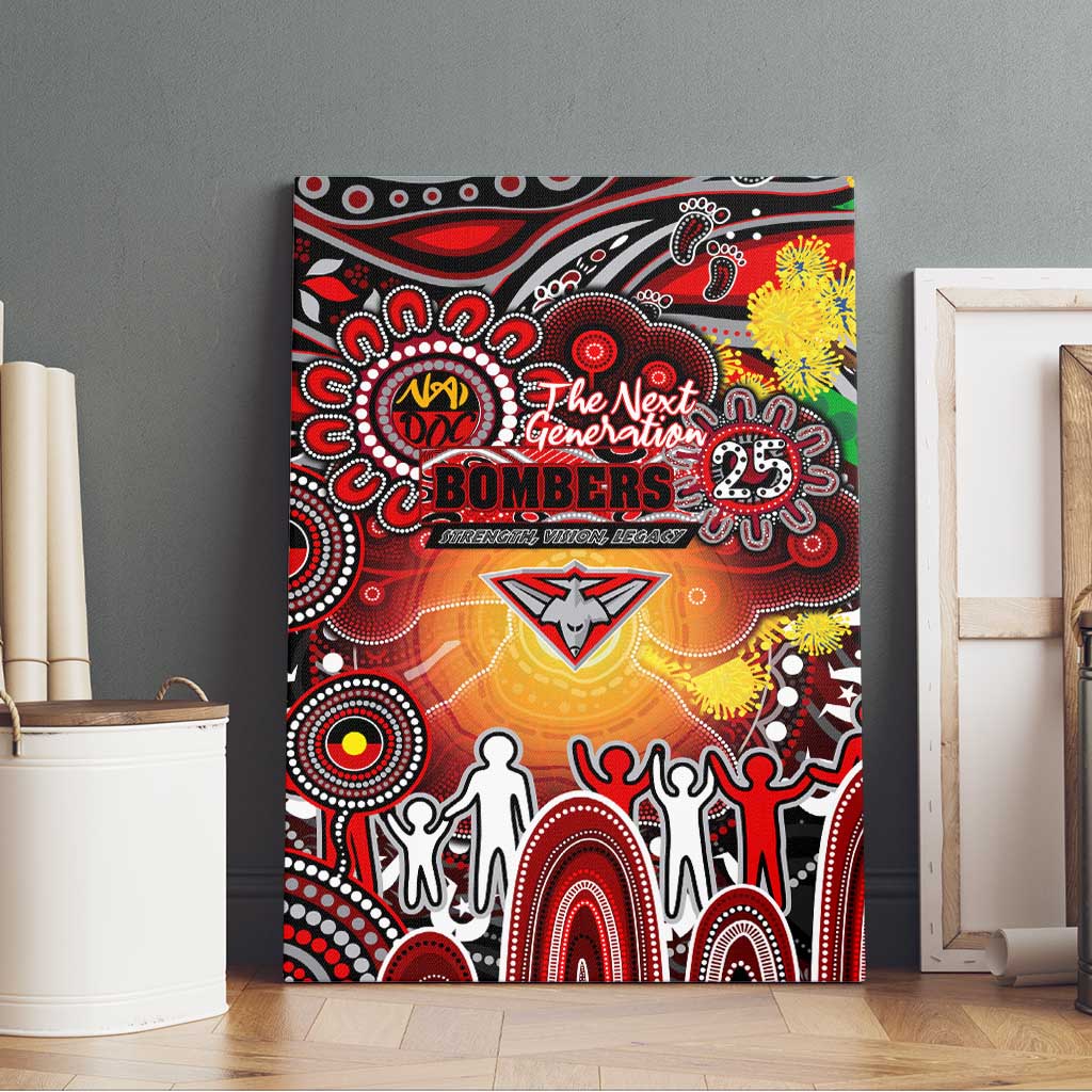 NAIDOC Week 2025 Bombers Football Canvas Wall Art Aboriginal Dot Painting
