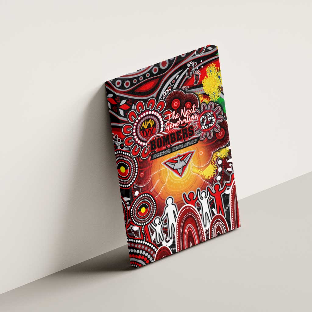 NAIDOC Week 2025 Bombers Football Canvas Wall Art Aboriginal Dot Painting