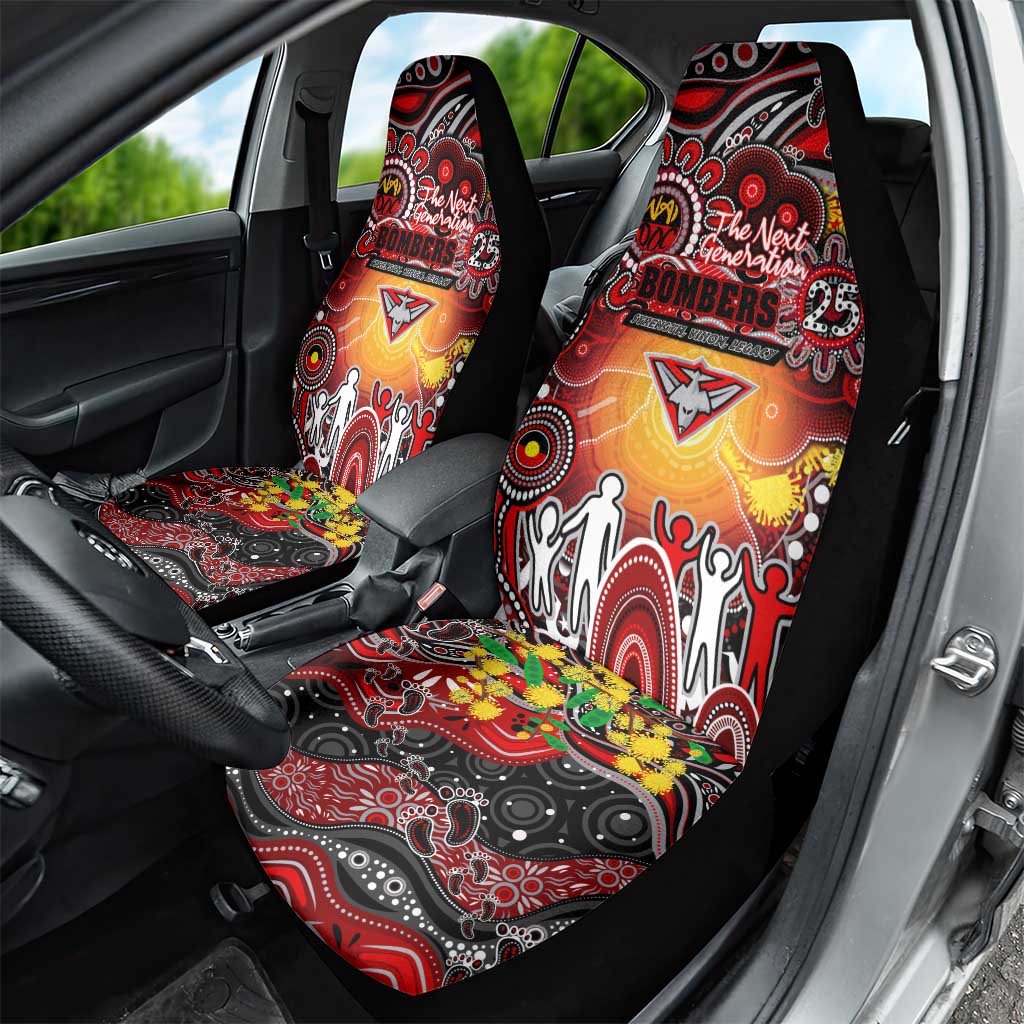 NAIDOC Week 2025 Bombers Football Car Seat Cover Aboriginal Dot Painting