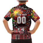 Personalised NAIDOC Week 2025 Bombers Football Family Matching Mermaid Dress and Hawaiian Shirt Aboriginal Dot Painting