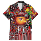 Personalised NAIDOC Week 2025 Bombers Football Family Matching Mermaid Dress and Hawaiian Shirt Aboriginal Dot Painting