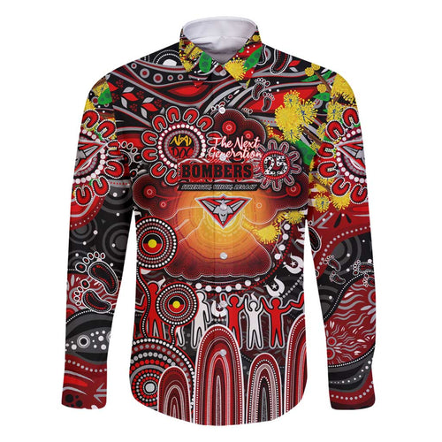 Personalised NAIDOC Week 2025 Bombers Football Family Matching Summer Maxi Dress and Hawaiian Shirt Aboriginal Dot Painting