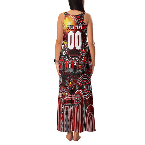 Personalised NAIDOC Week 2025 Bombers Football Family Matching Tank Maxi Dress and Hawaiian Shirt Aboriginal Dot Painting