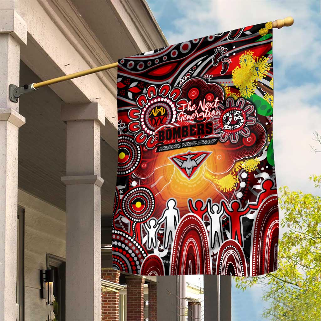 NAIDOC Week 2025 Bombers Football Garden Flag Aboriginal Dot Painting
