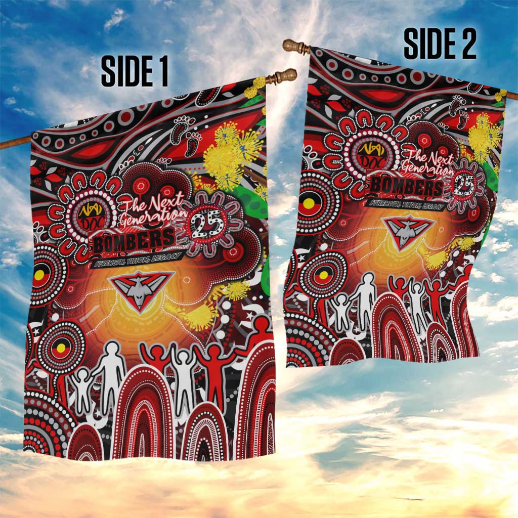NAIDOC Week 2025 Bombers Football Garden Flag Aboriginal Dot Painting