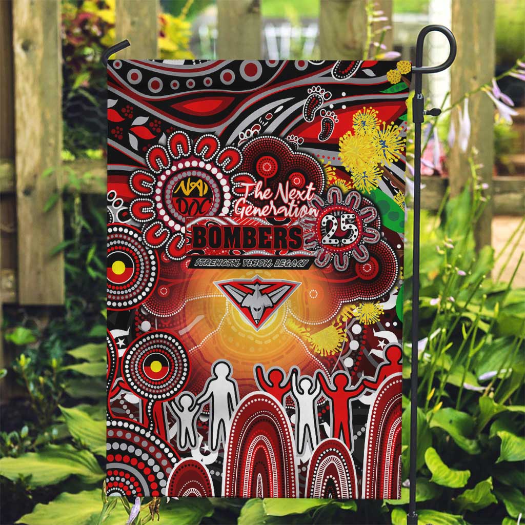 NAIDOC Week 2025 Bombers Football Garden Flag Aboriginal Dot Painting