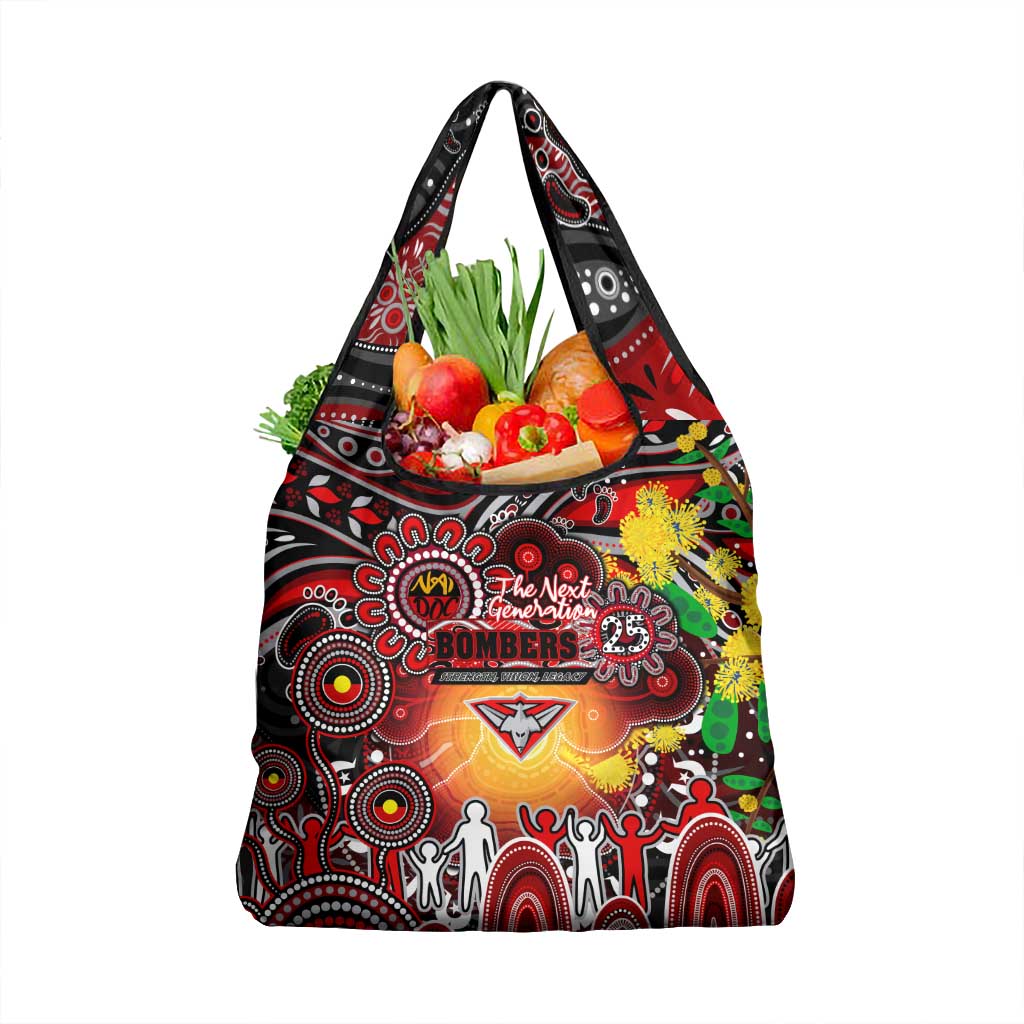 NAIDOC Week 2025 Bombers Football Grocery Bag Aboriginal Dot Painting
