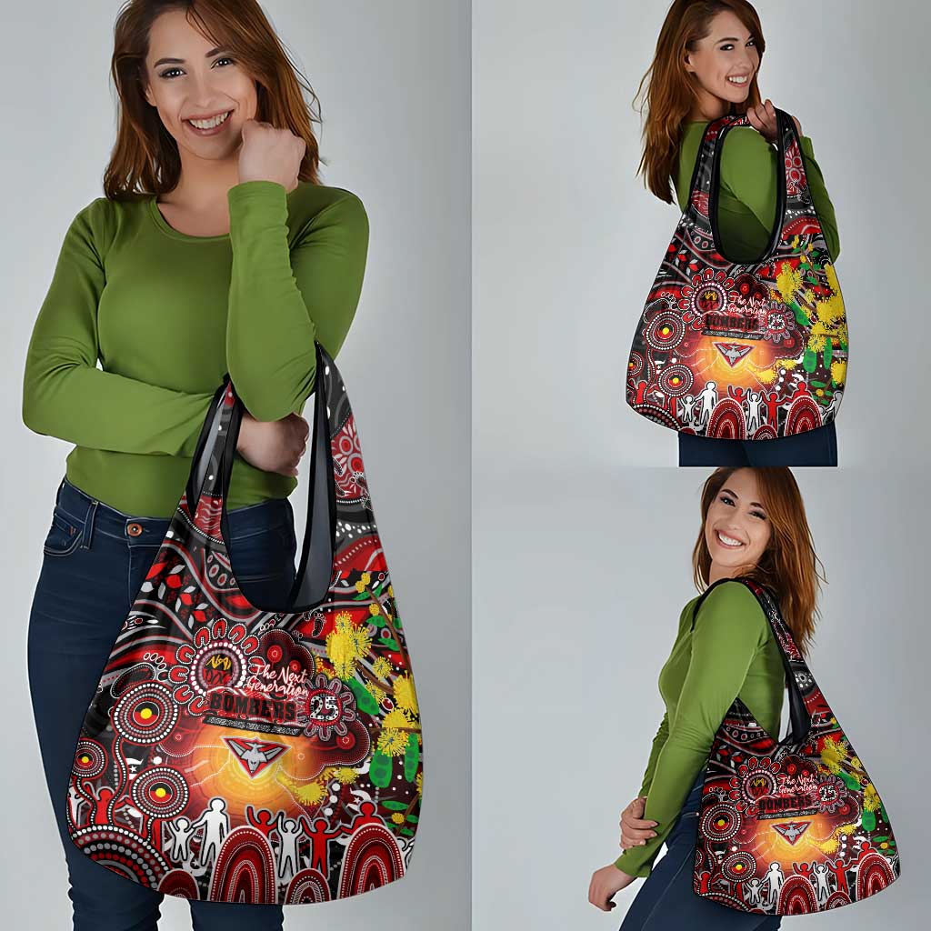 NAIDOC Week 2025 Bombers Football Grocery Bag Aboriginal Dot Painting