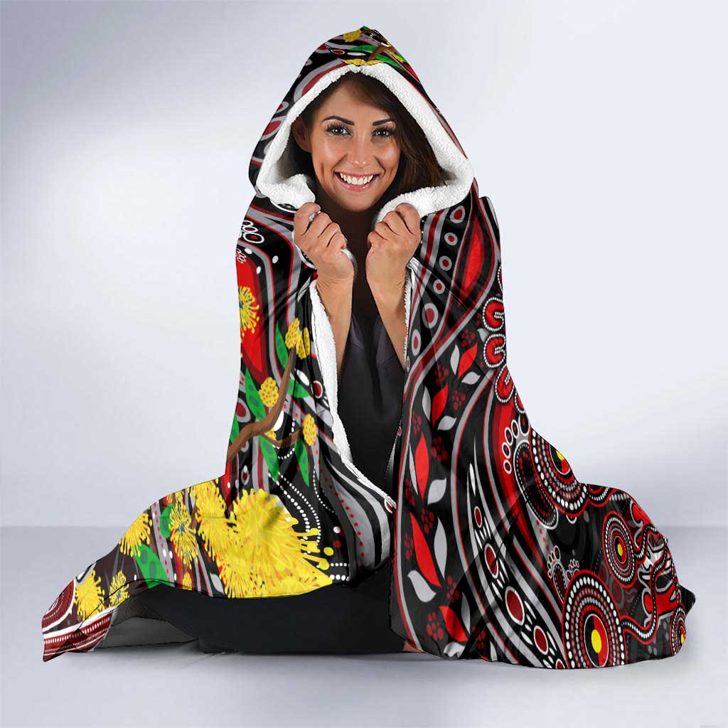 NAIDOC Week 2025 Bombers Football Hooded Blanket Aboriginal Dot Painting