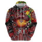 Personalised NAIDOC Week 2025 Bombers Football Hoodie Aboriginal Dot Painting