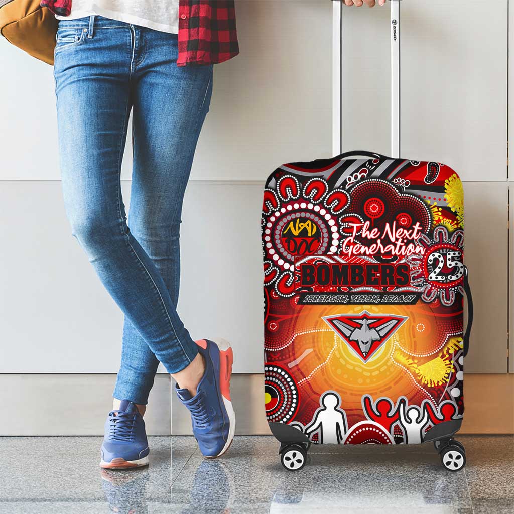 NAIDOC Week 2025 Bombers Football Luggage Cover Aboriginal Dot Painting