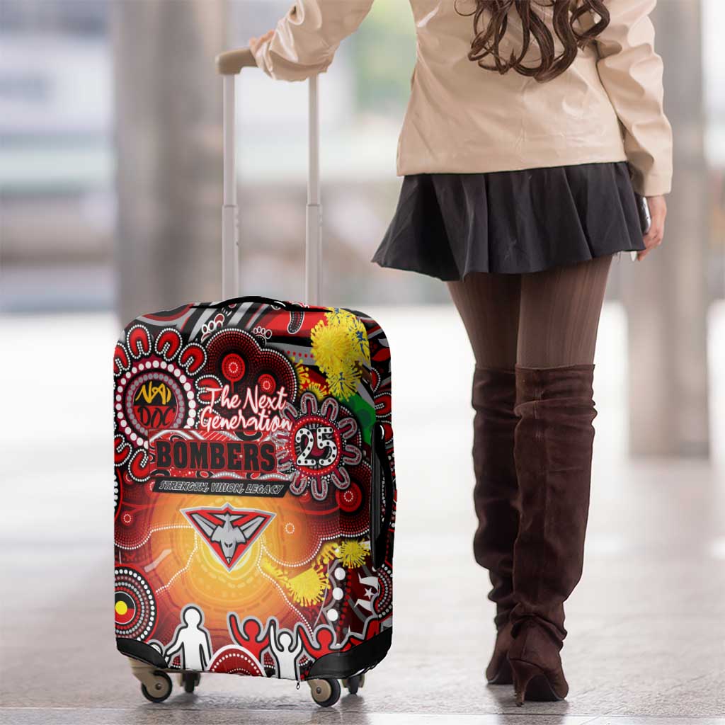 NAIDOC Week 2025 Bombers Football Luggage Cover Aboriginal Dot Painting