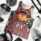 Personalised NAIDOC Week 2025 Bombers Football Men Tank Top Aboriginal Dot Painting