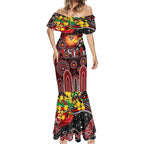 Personalised NAIDOC Week 2025 Bombers Football Mermaid Dress Aboriginal Dot Painting