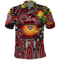 Personalised NAIDOC Week 2025 Bombers Football Polo Shirt Aboriginal Dot Painting