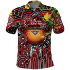 Personalised NAIDOC Week 2025 Bombers Football Polo Shirt Aboriginal Dot Painting