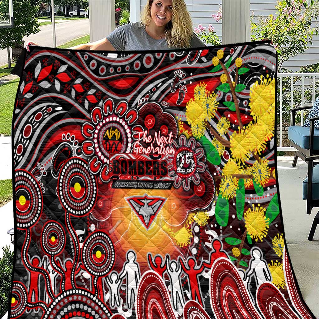 NAIDOC Week 2025 Bombers Football Quilt Aboriginal Dot Painting