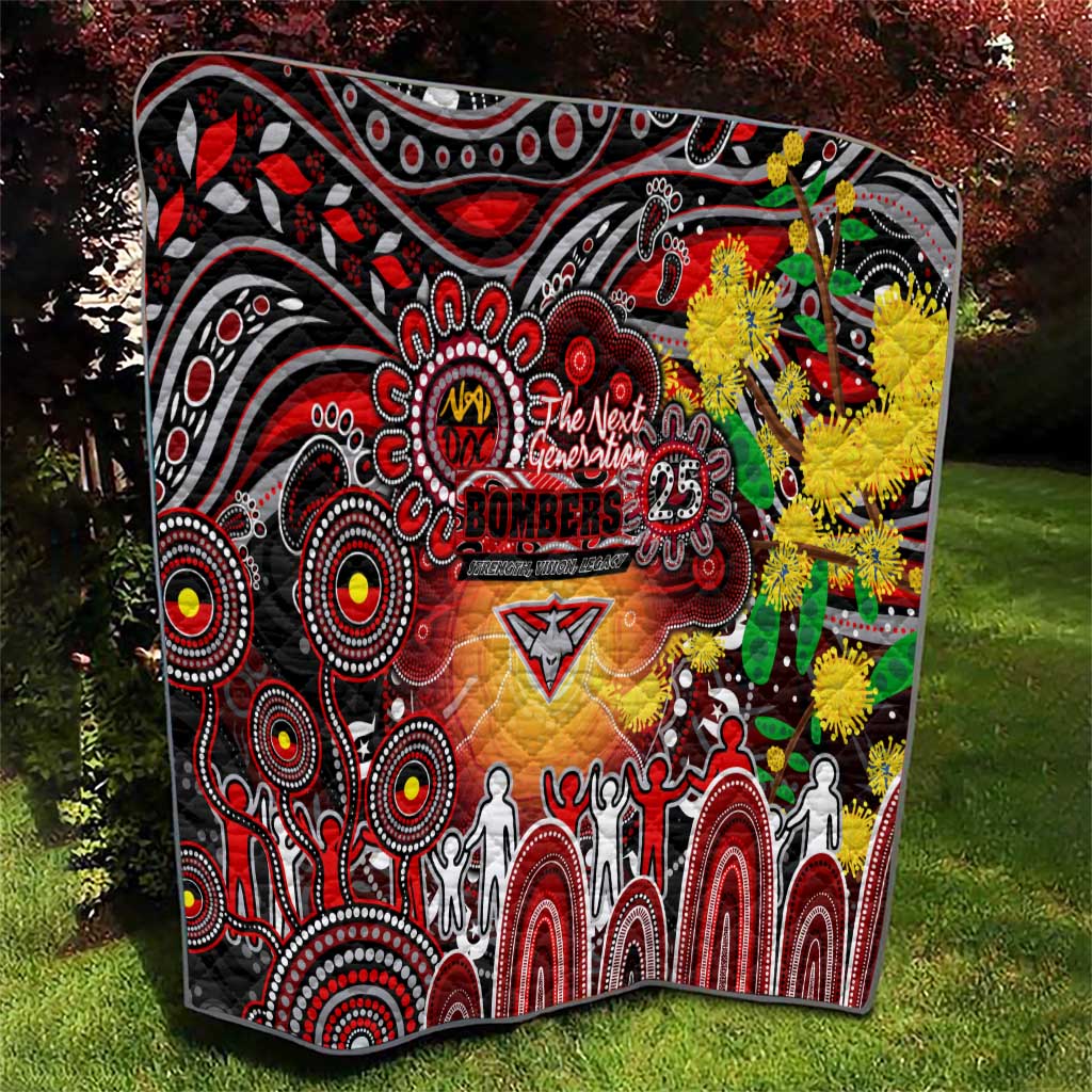NAIDOC Week 2025 Bombers Football Quilt Aboriginal Dot Painting