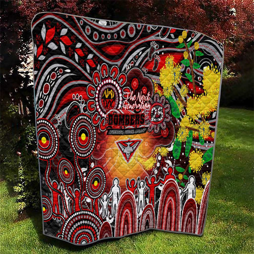 NAIDOC Week 2025 Bombers Football Quilt Aboriginal Dot Painting