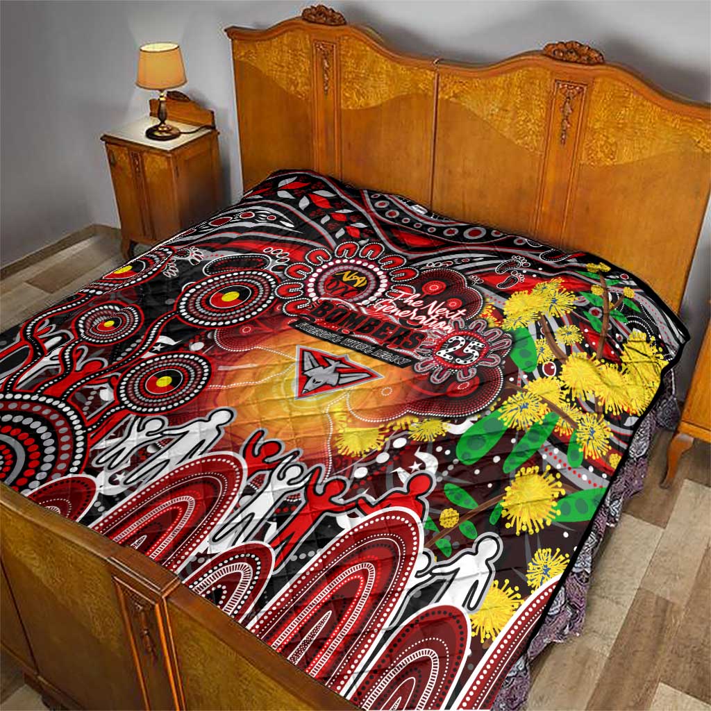 NAIDOC Week 2025 Bombers Football Quilt Aboriginal Dot Painting