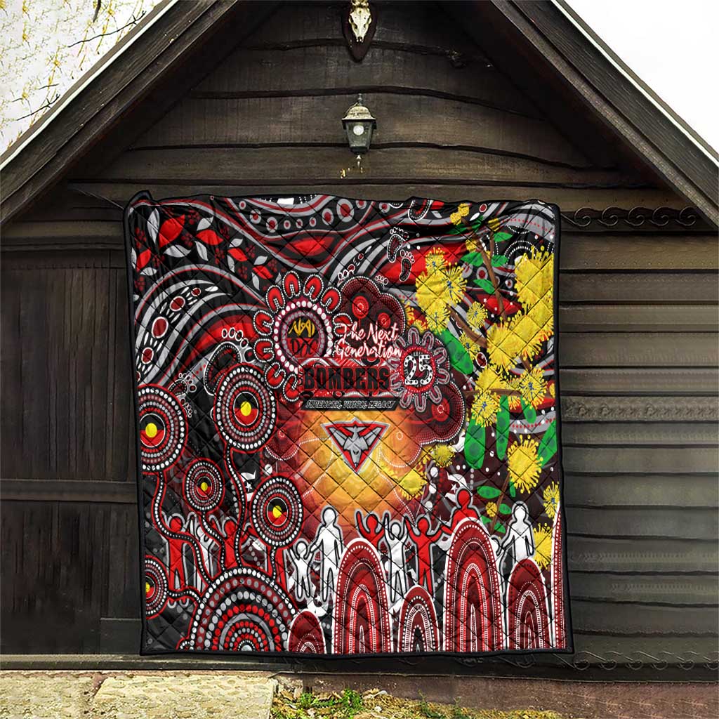 NAIDOC Week 2025 Bombers Football Quilt Aboriginal Dot Painting