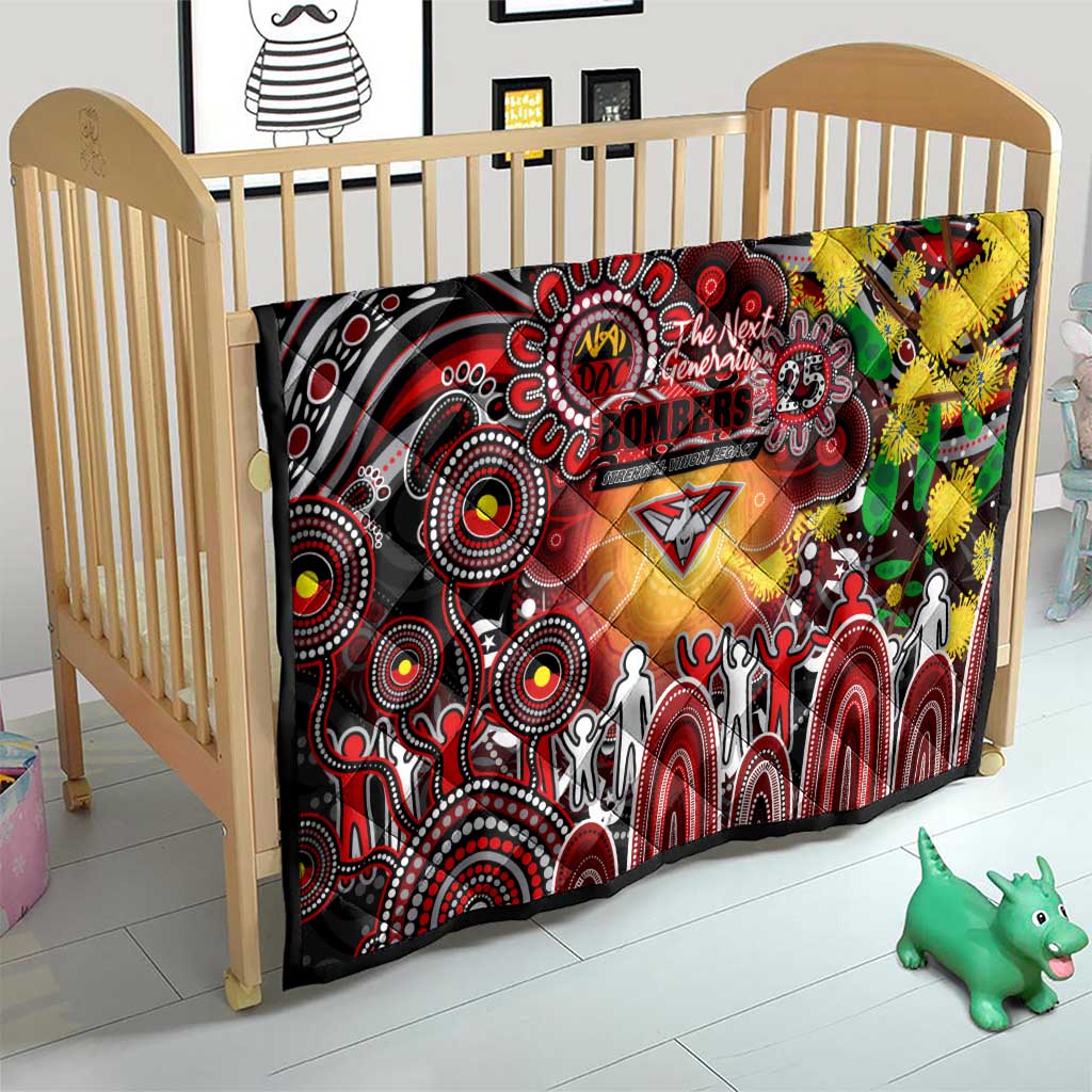 NAIDOC Week 2025 Bombers Football Quilt Aboriginal Dot Painting
