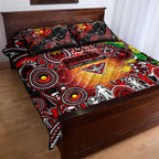 NAIDOC Week 2025 Bombers Football Quilt Bed Set Aboriginal Dot Painting
