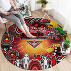 NAIDOC Week 2025 Bombers Football Round Carpet Aboriginal Dot Painting