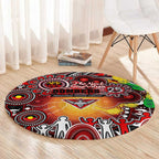 NAIDOC Week 2025 Bombers Football Round Carpet Aboriginal Dot Painting