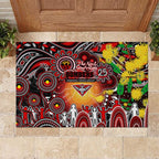 NAIDOC Week 2025 Bombers Football Rubber Doormat Aboriginal Dot Painting