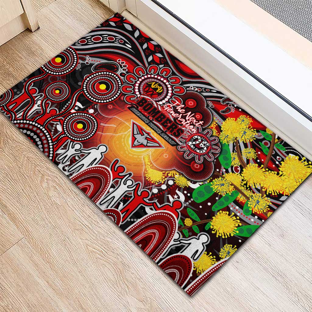 NAIDOC Week 2025 Bombers Football Rubber Doormat Aboriginal Dot Painting