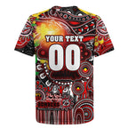 Personalised NAIDOC Week 2025 Bombers Football Rugby Jersey Aboriginal Dot Painting