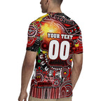 Personalised NAIDOC Week 2025 Bombers Football Rugby Jersey Aboriginal Dot Painting