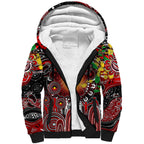 Personalised NAIDOC Week 2025 Bombers Football Sherpa Hoodie Aboriginal Dot Painting