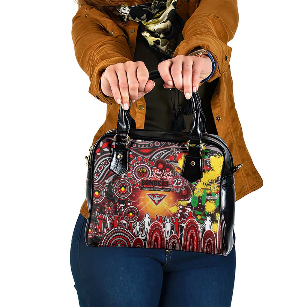 NAIDOC Week 2025 Bombers Football Shoulder Handbag Aboriginal Dot Painting