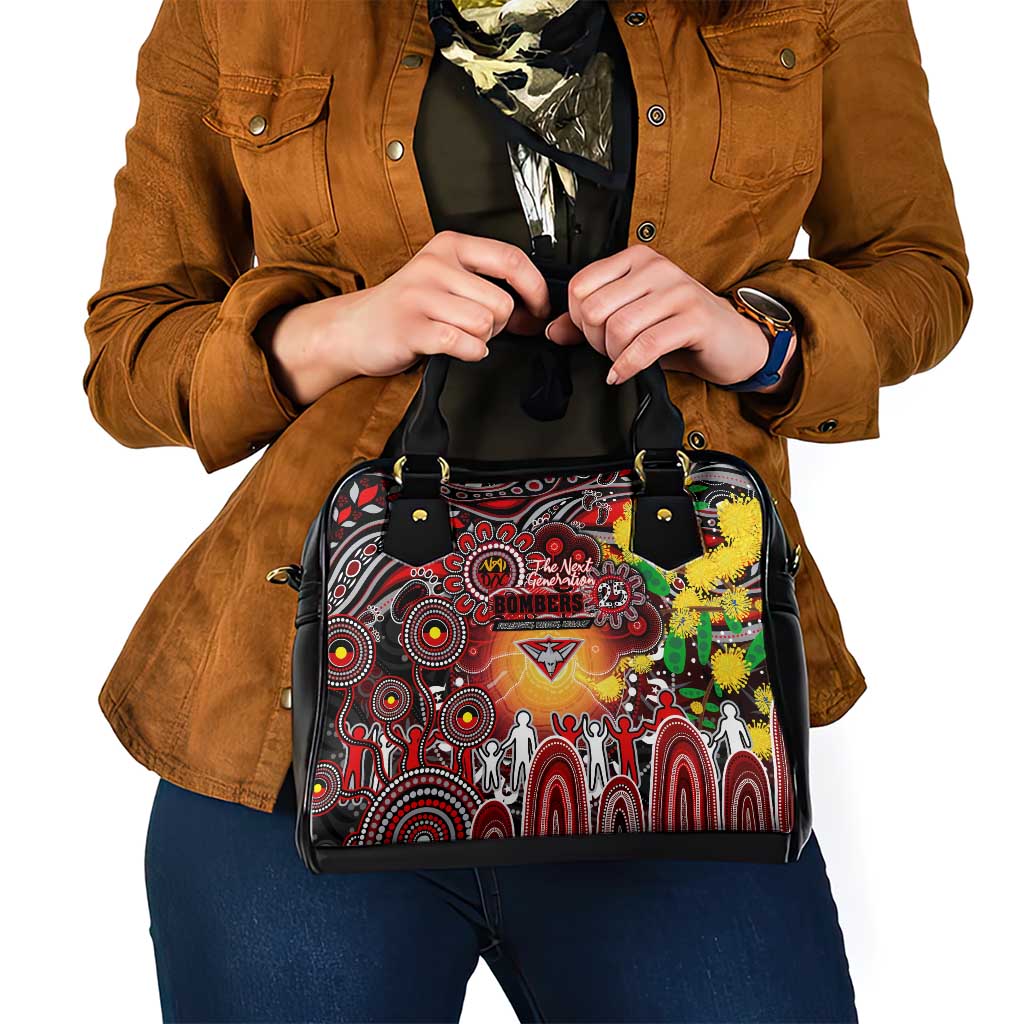 NAIDOC Week 2025 Bombers Football Shoulder Handbag Aboriginal Dot Painting