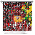 NAIDOC Week 2025 Bombers Football Shower Curtain Aboriginal Dot Painting