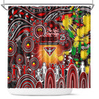 NAIDOC Week 2025 Bombers Football Shower Curtain Aboriginal Dot Painting