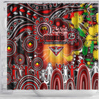NAIDOC Week 2025 Bombers Football Shower Curtain Aboriginal Dot Painting