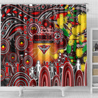 NAIDOC Week 2025 Bombers Football Shower Curtain Aboriginal Dot Painting