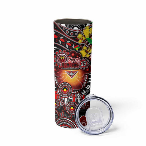 NAIDOC Week 2025 Bombers Football Skinny Tumbler Aboriginal Dot Painting