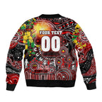 Personalised NAIDOC Week 2025 Bombers Football Sleeve Zip Bomber Jacket Aboriginal Dot Painting