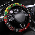 NAIDOC Week 2025 Bombers Football Steering Wheel Cover Aboriginal Dot Painting