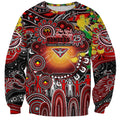 Personalised NAIDOC Week 2025 Bombers Football Sweatshirt Aboriginal Dot Painting