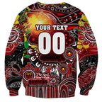 Personalised NAIDOC Week 2025 Bombers Football Sweatshirt Aboriginal Dot Painting