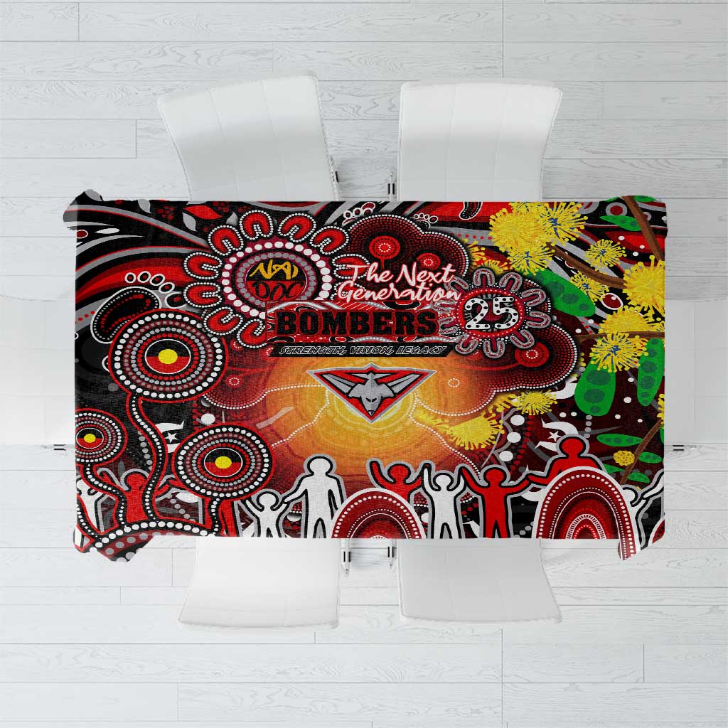 NAIDOC Week 2025 Bombers Football Tablecloth Aboriginal Dot Painting