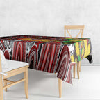 NAIDOC Week 2025 Bombers Football Tablecloth Aboriginal Dot Painting