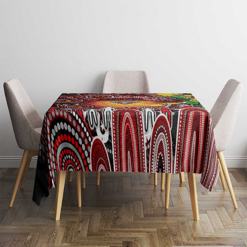 NAIDOC Week 2025 Bombers Football Tablecloth Aboriginal Dot Painting